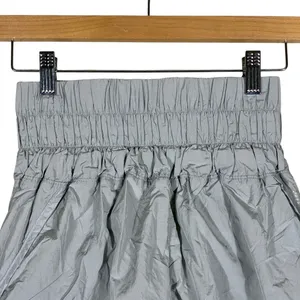 Free People FP Movement Way Home Solid Shorts Grey Athletic Smocked Size S thumbnail 2