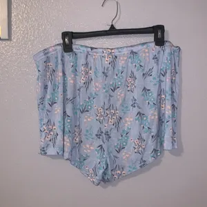Honeydew Blue Floral Stretchy Comfy Pajama Shorts thumbnail 3