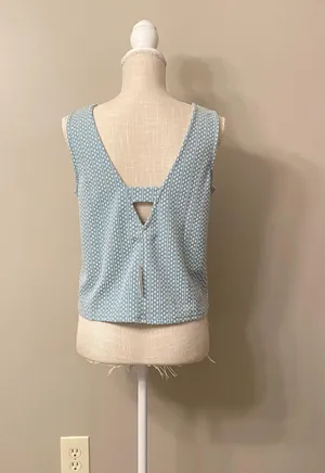 Madewell | Jacquard Peekaboo-Back Crop Tank thumbnail 5