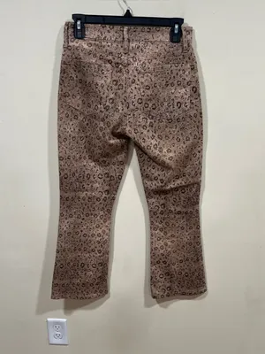 Frame Leopard Cheetah Print Pants Le Crop Mini Boot Jeans 25 ankle kick flare thumbnail 7
