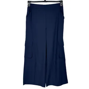 Fabletics Large Downtown Wide Leg Cargo Pants Pockets Pull-On Stretch Hi-Rise thumbnail 3