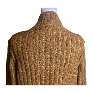 Steve Madden Mock Neck Sweater Womens Medium Brown New Ribbed thumbnail 9