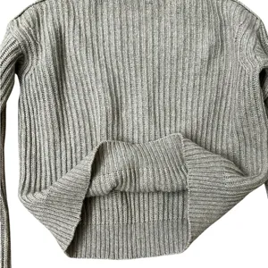 Max Mara Beige Wool Cashmere Ribbed Knit Boat Neck Sweater Quiet Luxury French thumbnail 8