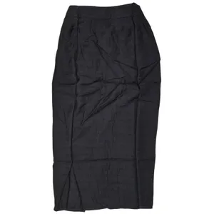 Area Stars Neela Skirt‎ Black Linen Blend Knot Front Slit Midi Skirt Small NEW thumbnail 2