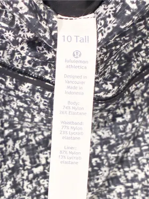 LULULEMON Women's Lost in Pace black white Daisy Dust Skirt Skort Size 10 Tall thumbnail 5