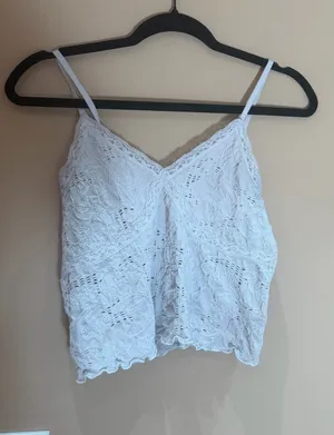 SO White Lace Tank Top thumbnail 1