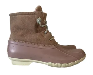 Sperry Top‎ Sider Women's 8 Saltwater Rubber Duck Boots Pink/Blush Garden Shoes thumbnail 1
