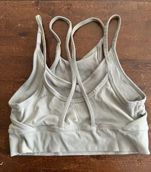 Nike Yoga Alate Curve Ribbed Strappy Sports Bra - Sage Green - Small‎ thumbnail 1