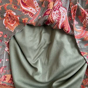 Frye Women's Green and Orange Floral Top thumbnail 4