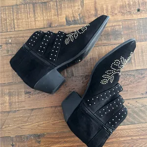 TOPSHOP‎ Kowboy Gold Studded Buckle Ankle Booties thumbnail 8