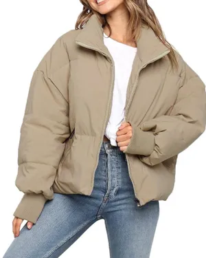 Tan Puffer Jacket thumbnail 1