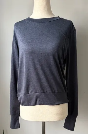 Vuori Lightweight Crewneck Sweatshirt in Charcoal thumbnail 1
