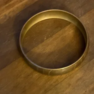 Vintage made in India brass bangle bracelet Gold thumbnail 4