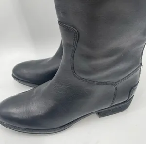 SAM EDELMAN Penny Boots Size 5 Black Leather New with * Flaws Tall Zipper Winter thumbnail 10