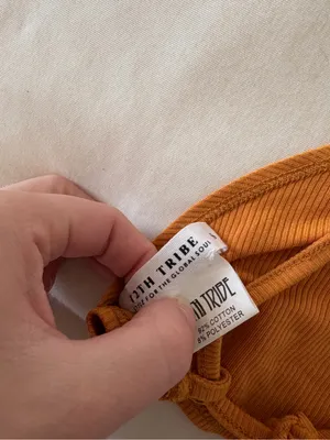 12th Tribe Ribbed Triangle tank in Rust Orange thumbnail 4