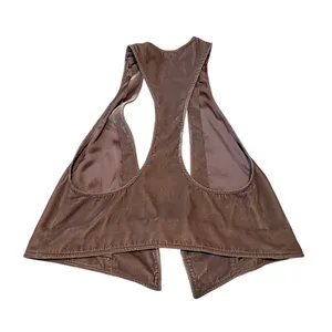 Free People Blush Suede Cropped Vest Top Mauve Boho Festival Size XS thumbnail 6