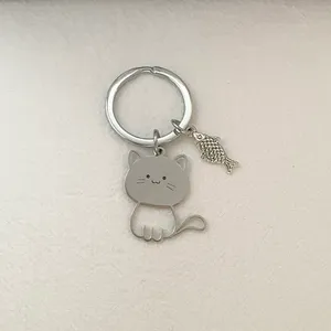 Cat Fish Keychain Charm for Men Women Car Keychain Key Ring Bag Charm thumbnail 2