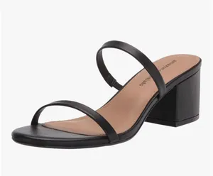 Amazon Essentials Black Mule Heels  thumbnail 1