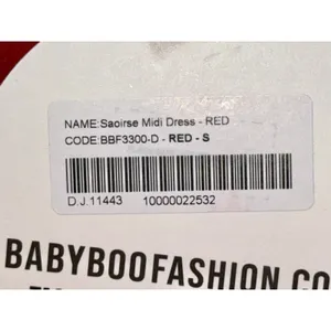 NWT Babyboo Saoirse Red Floral Jacquard Strapless Fit & Flare Midi Dress Size S thumbnail 15