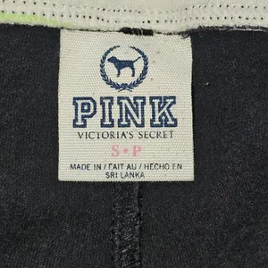 Victoria's Secret PINK Womens‎ Y2K Black Fold Over Waist Leggings Small thumbnail 5