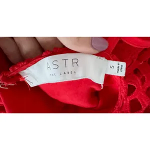 ASTR The Label Lace Adjustable Spaghetti Strap Midi Dress Red Size Small thumbnail 9
