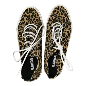LAMO Leopard Print Women’s 8 Leopard Print‎ Canvas Lace-Up Shoes thumbnail 5