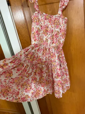 Pink white and orange aerie mini dress M thumbnail 4