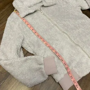 Fuzzy Teddy Jacket Gray Size L thumbnail 6
