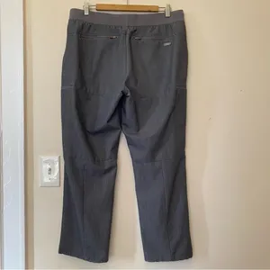 FIGS 7-Pocket Adjustable Ankle Scrub Pants Zippered Back Pockets Gray Sz Large thumbnail 11