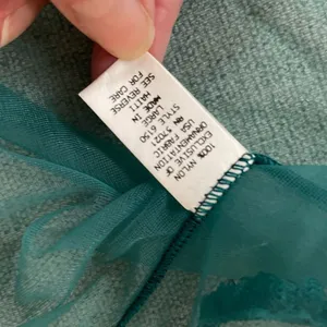 NWT 3pc Green Lingerie Set Teddy Panties Shirt Length Sheer Robe L thumbnail 10