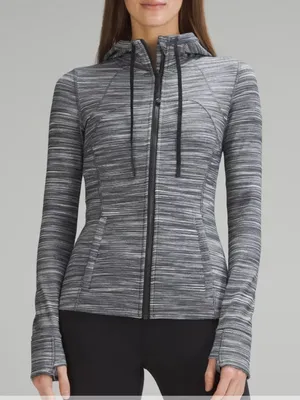 lululemon Size 6 Hooded Define Jacket Nulu Heather Gray Athletic thumbnail 1