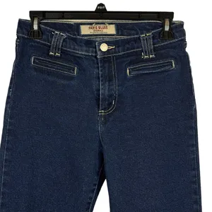 Paris Blues JRS SZ 9 Flare Jeans Mid-Rise Zip-Fly Rear Pockets Medium Wash Blue thumbnail 2