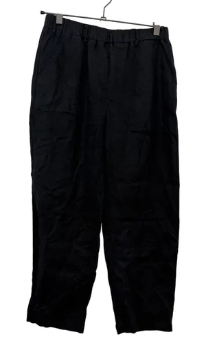 Quince Pants Womens Small Black Linen Elastic Waist Tapered Leg Casual Relaxed thumbnail 1
