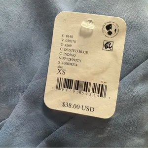 Free People Still Here Blue Halter Cami Top Size‎ XS thumbnail 2