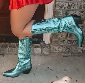 Cowboy Boots Blue Size 6 thumbnail 1