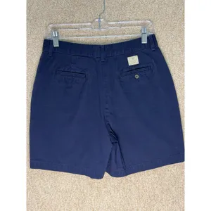 Flawed Lauren Ralph Lauren Navy Blue Chino Shorts‎ 100% cotton country club thumbnail 2