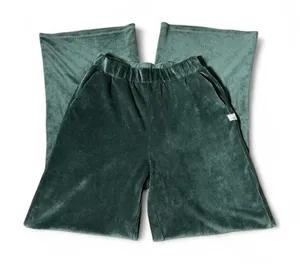 Vuori Womens‎ Wide Leg Corduroy Velvet Pants Green High Rise XS VW4075 thumbnail 1