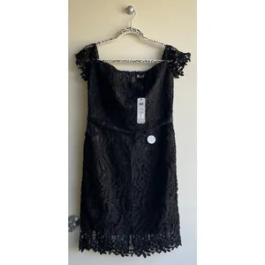 NWT Tall Sz 12 Chi Chi London Black Lace LBD Dress Whimsigoth Dark Romance $95 thumbnail 5