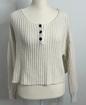 American Eagle knit oversized crop sweater.  Size XS thumbnail 1