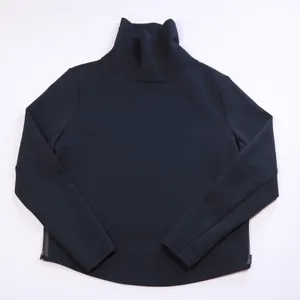 Nike Therma Mock Neck Tech Fleece Sweatshirt Women Size M Black High Low Hem Zip thumbnail 1