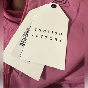English Factory Square Neck Ruffle Smock Midi Dress Pink Sz XS NWT thumbnail 11