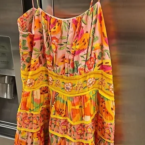💕FARM RIO💕 Mixed Fruits Paradise Midi Dress ~ Small S NWT thumbnail 13