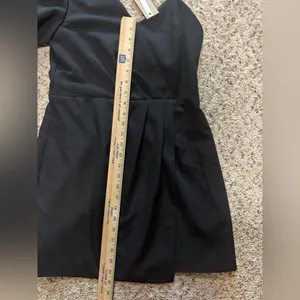 Do+Be NWT One Shoulder Mini Black Dress Puff Sleeve,‎ L thumbnail 13