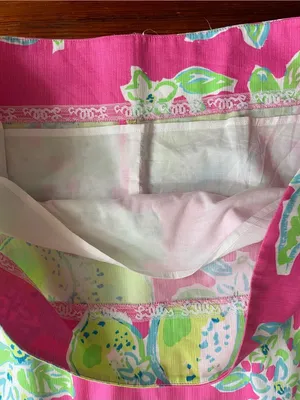 Lilly Pulitzer Delia Hotty Pink Lemonade Shift Mini Cotton Dress Sz 8 🧡🎀 thumbnail 11