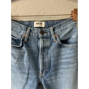 Agolde Women's Blue Distressed Boho Jeans Size 24 thumbnail 2