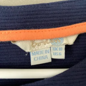 Anthropologie Boden sz‎ 6 blue ribbed cotton mod top thumbnail 8