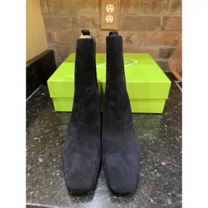 Sam Edelman NEW Lani Women Size 6 Black Suede Square Toe Kitten Heel Boot thumbnail 5