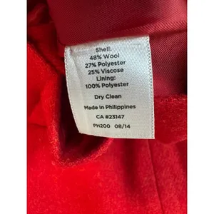 Talbots Red Wool Blend Blazer Women's Size 4 thumbnail 3