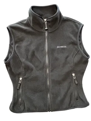 VTG Obermeyer Black Fleece Zip Vest Outdoor Ski Lodge Gorpcore high neck EUC M thumbnail 3