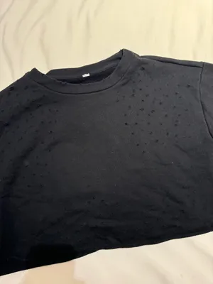 Distressed Cropped Sweatshirt thumbnail 3